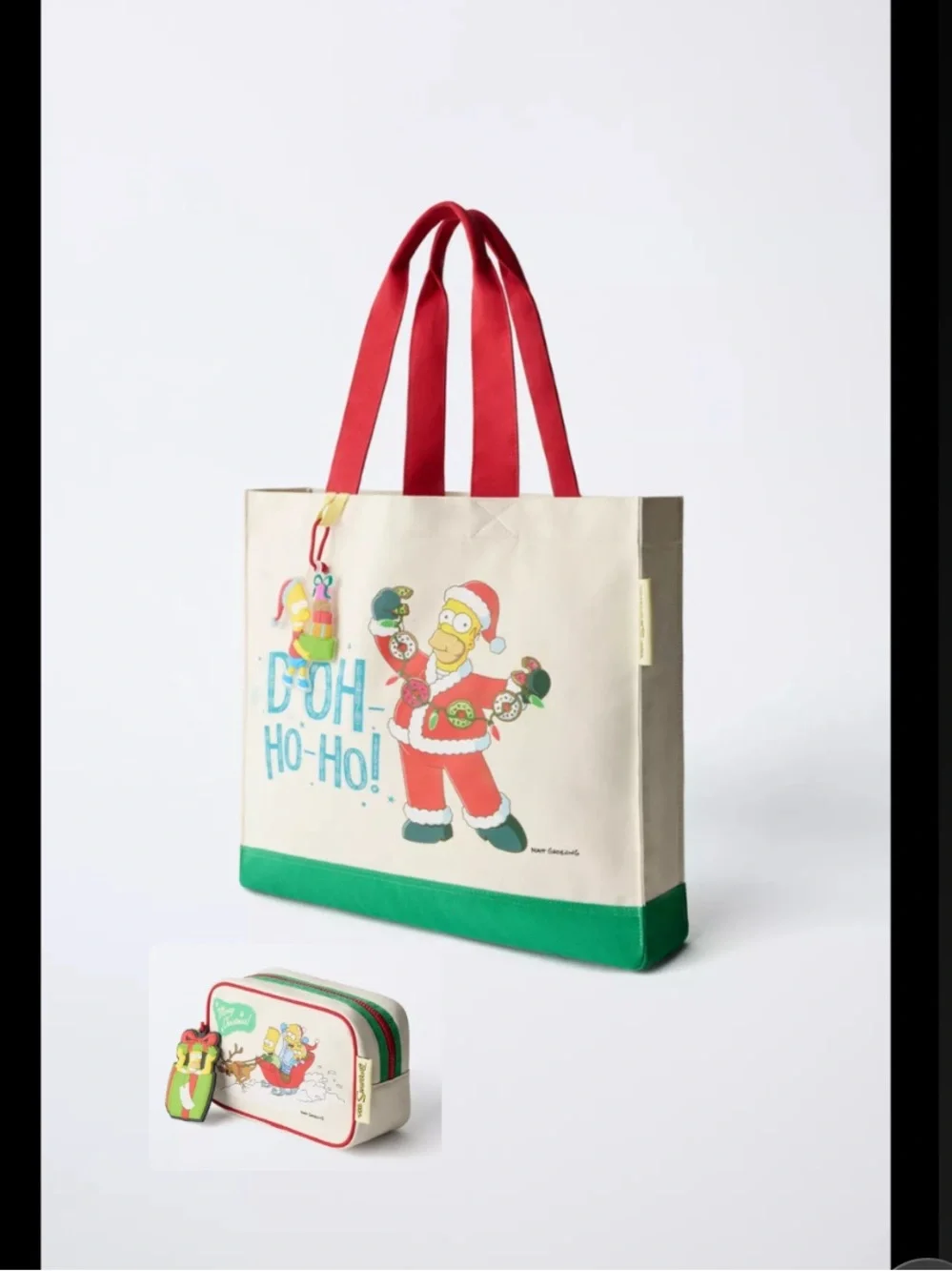 THE SIMPSONS ™ MATT GROENING SHOPPER BAG w/TOILETRY BAG SET